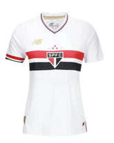 Camisa São Paulo I 25/26 Torcedor New Balance Feminina - Branco+Vermelho