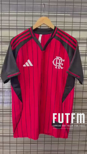 Camisa Flamengo Us Pack Basebol 25/26 Vermelha Botões