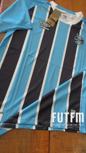Camisa Grêmio I 25/26 Torcedor Umbro Masculina - Azul+Preto