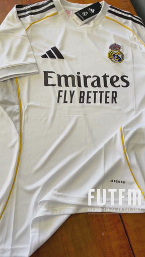 Camisa Adidas I Real Madrid 25/26 Masculina - Branco
