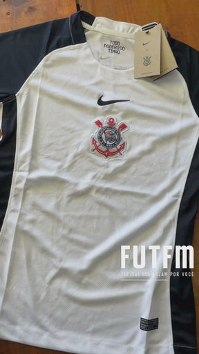 Camisa Nike Corinthians I 25/26 Torcedora Feminina - Branco+Preto