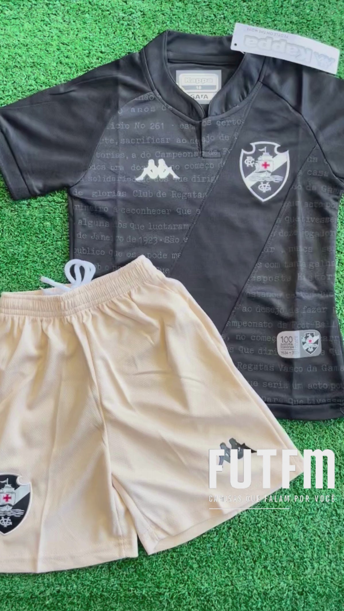 Conjuntinho Infantil Vasco Kappa - Preto