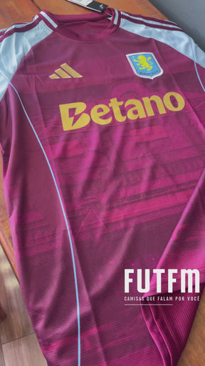 Camisa Aston Villa I 25/26 s/n Torcedor Adidas Masculina - Bordô