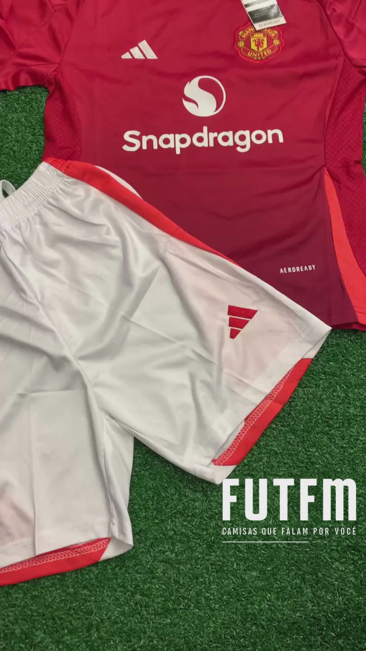 Conjuntinho Infantil Manchester United Adidas - Vermelho
