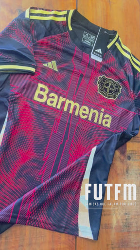 Camisa Bayer Leverkusen I 25/26 s/n Torcedor Adidas - Preto + Vermelho