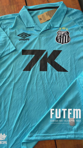Camisa Santos 25/26 s/n Torcedor Edição Especial Umbro Masculina - Azul+Preto
