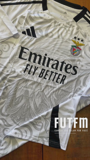 Camisa Benfica 25/26 s/n Torcedor Adidas Masculina - Branca