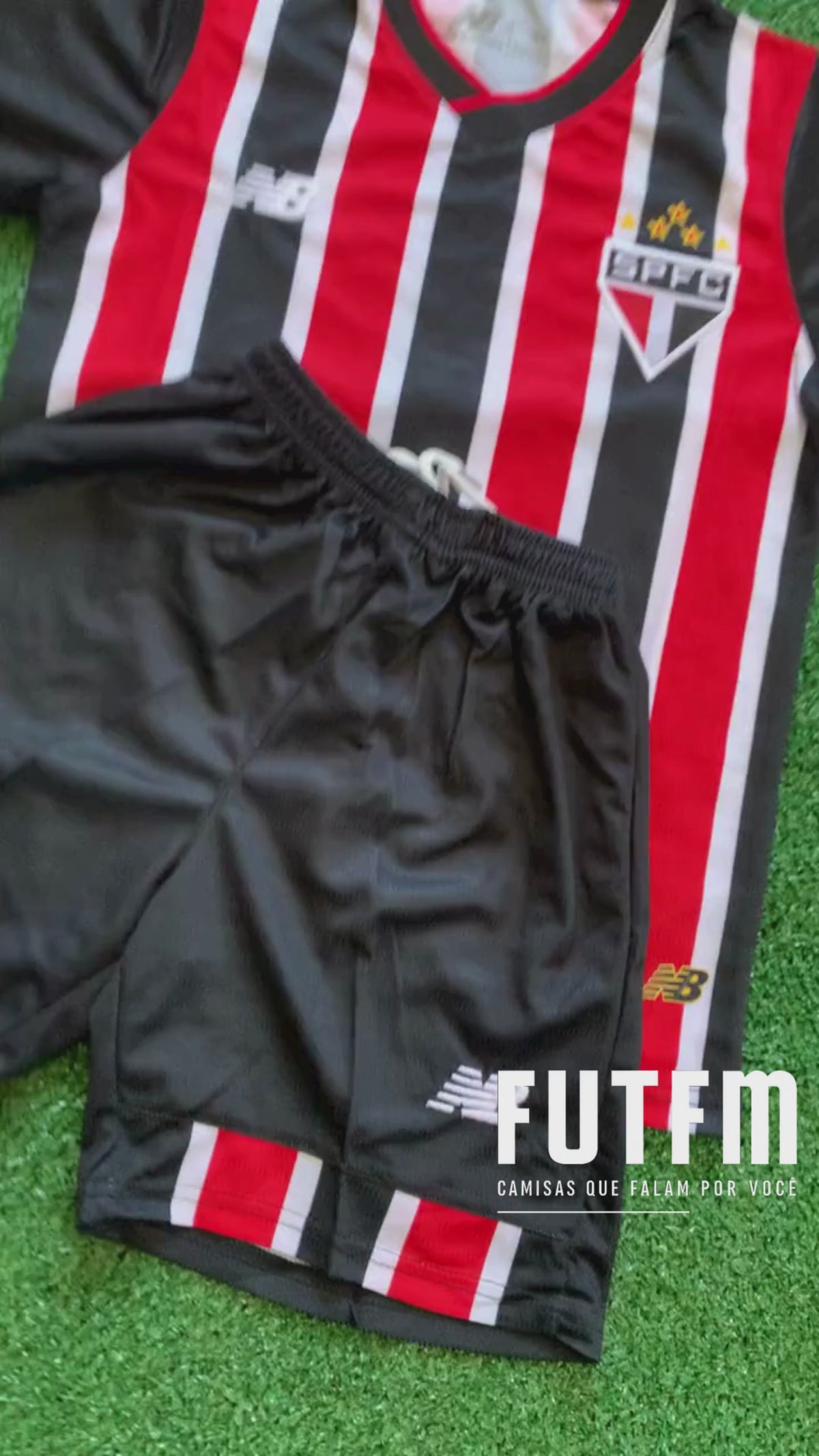 Conjuntinho Infantil São Paulo NewBalance Vermelho+Branco