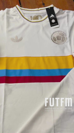 Camisa Colômbia 100 anos Edição Especial Adidas Masculina - Branco