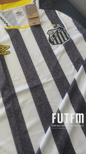 Camisa Santos II 25/26 S/N Torcedor Umbro Masculina - Preto+Branco
