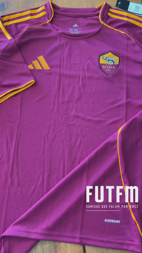 Camisa Roma I 25/26 s/n Torcedor Adidas Masculina - Bordô