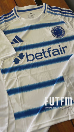 Camisa Cruzeiro II 25/26 s/n Torcedor Adidas Masculina - Branco+Azul
