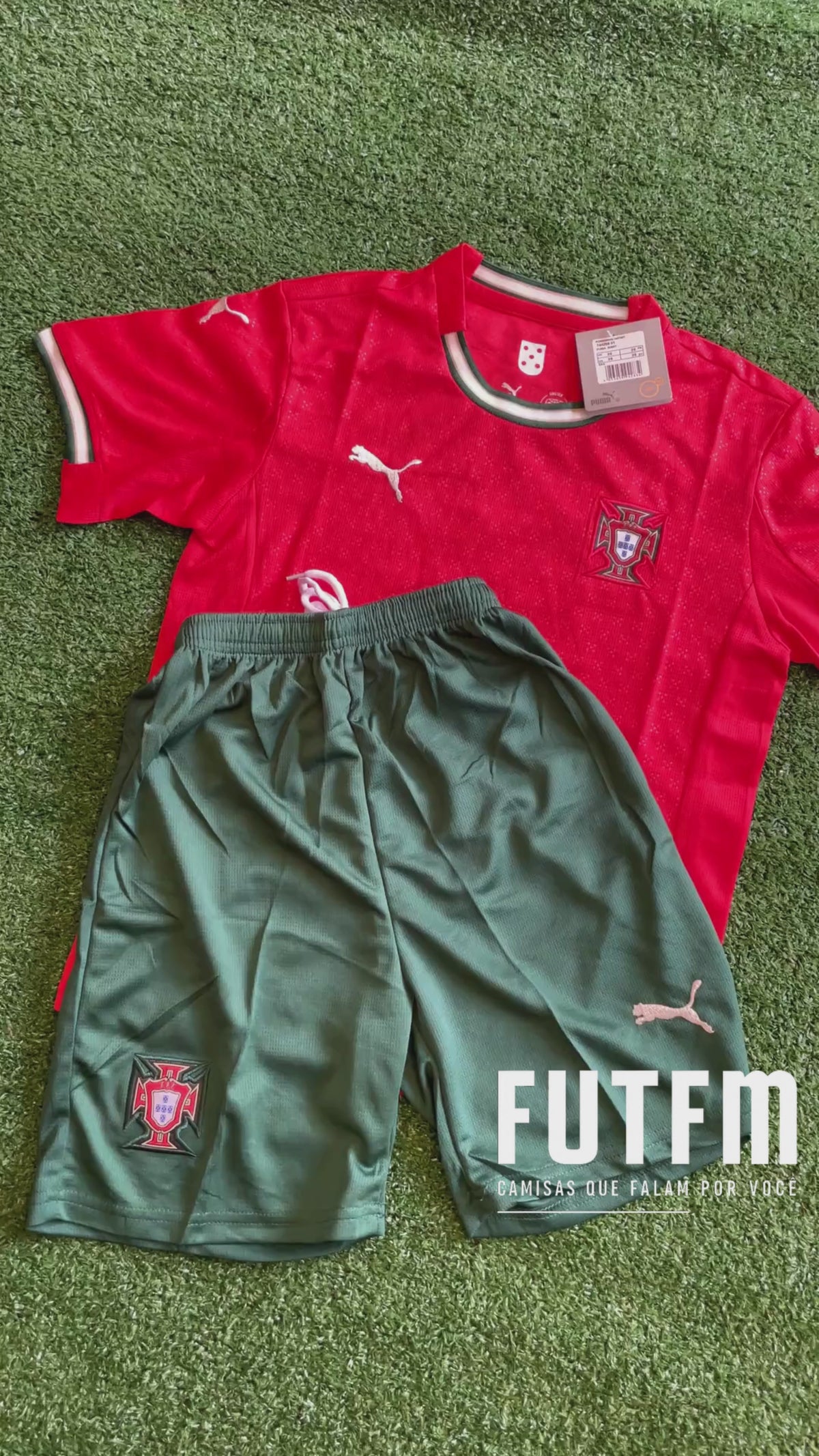 Conjuntinho Infantil Portugal Puma Vermelho