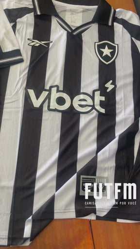 Camisa Botafogo I 25/26 s/n Torcedor Reebok Masculina - Branco+Preto