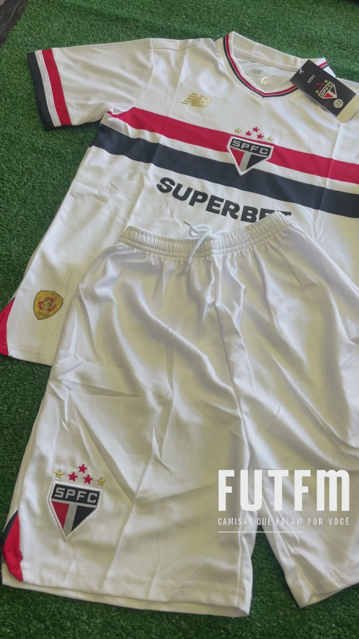 Conjuntinho Infantil São Paulo NewBalance Branca