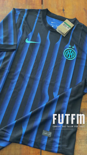 Camisa Inter de Milão I 25/26 Torcedor Nike Masculina - Azul+Preto